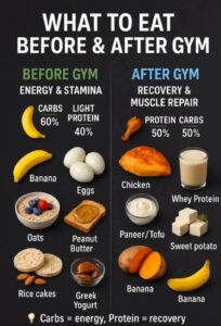What to Eat Before and After a Gym Workout