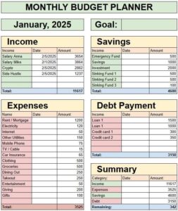 Monthly Budget